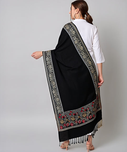 Premium Kashmiri Embroidered Wool Shawl – Elegant Winter Wrap for Women