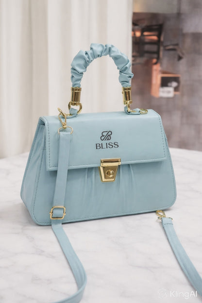 Luxury bag blue heart