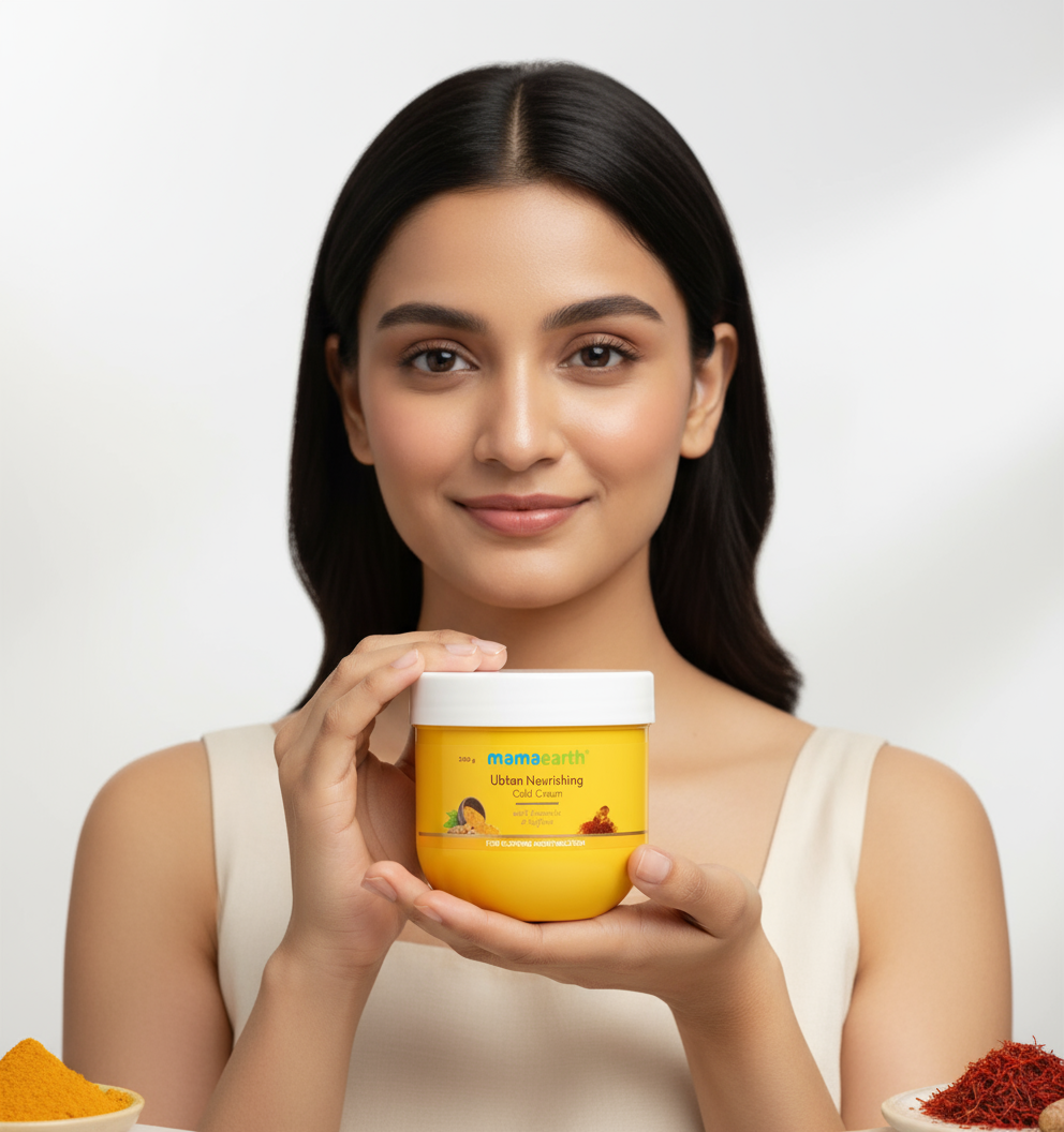 Ubtan Nourishing Cold Cream with Turmeric & Saffron for Glowing Moisturization – 200 g